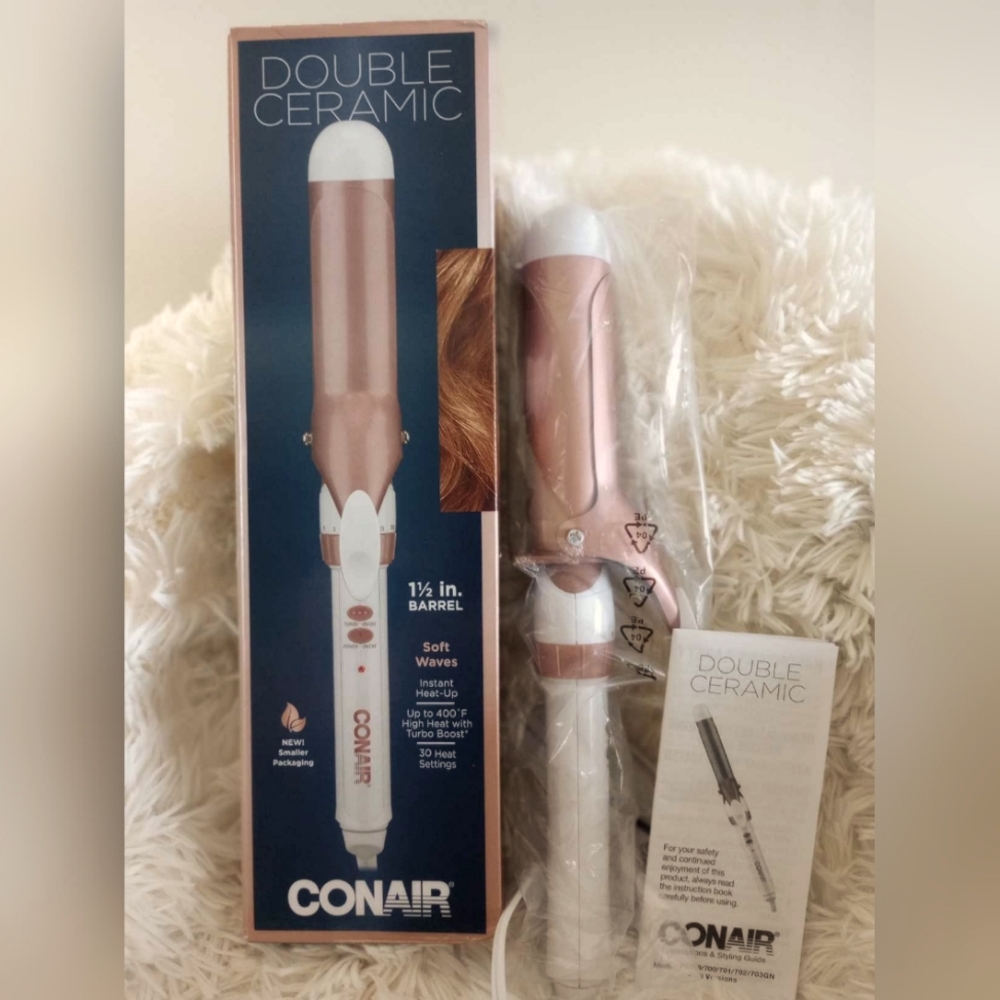 Conair double ceramic curling iron rose gold color